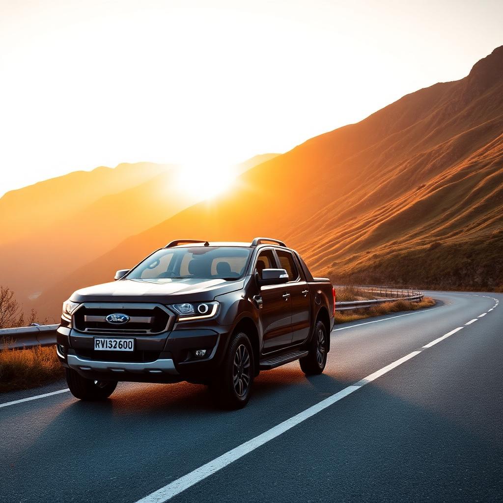 Ford Ranger ute on a New Zealand mountain road